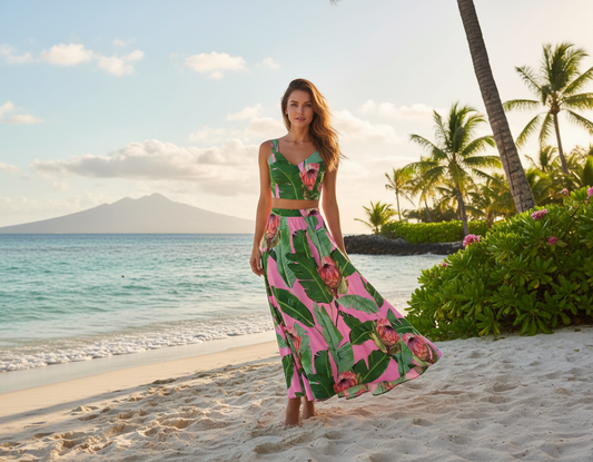 Protea Crop Top & Maxi Skirt